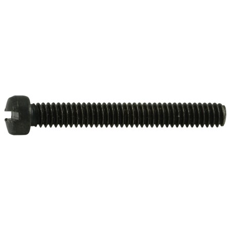 Midwest Fastener #5-40 x 1 in Slotted Fillister Machine Screw, Black Oxide Steel, 6 PK 32909